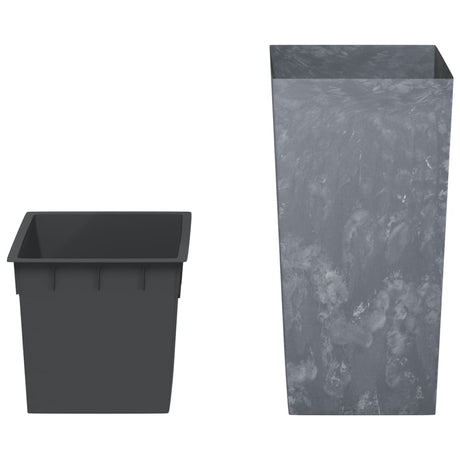 Vidaxl plantenbak met uitneembare bak beton-look 21 49 l pp grijs