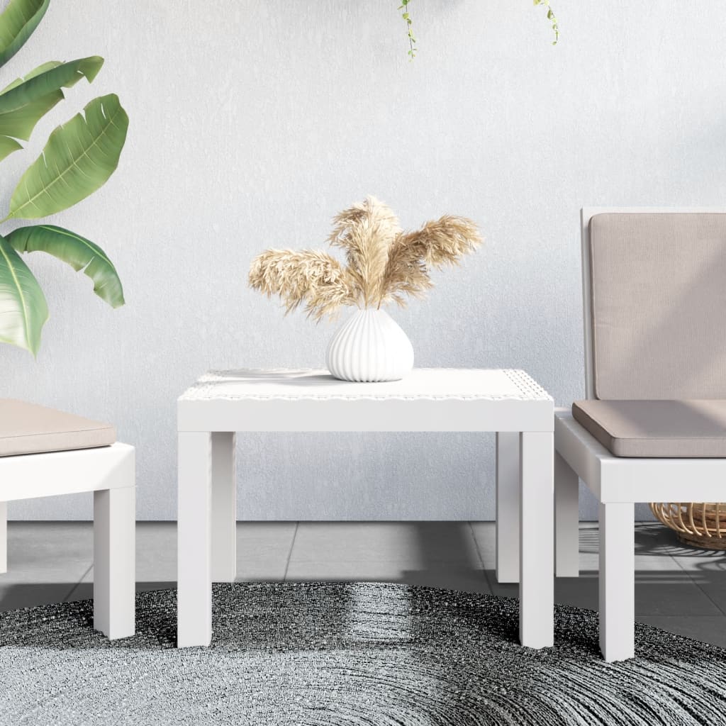 Vidaxl tuintafel 59x47x40 cm pp wit