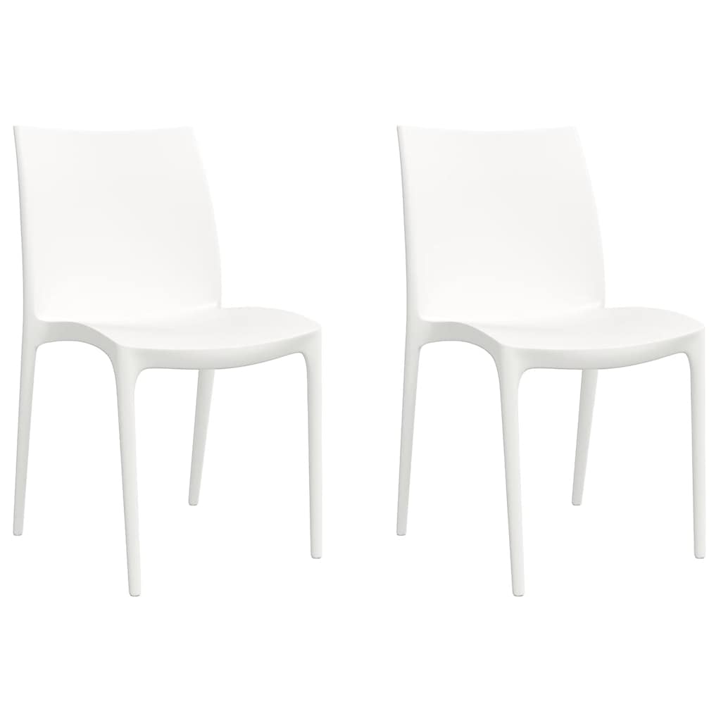 Vidaxl tuinstoelen 2 st 50x46x80 cm polypropeen wit