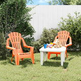 Vidaxl kindertuinstoelen 2 st hout-look 37x34x44 cm polypropeen oranje