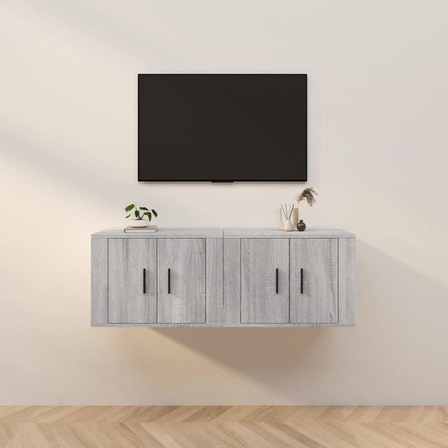 Vidaxl tv-wandmeubels 2 st 57x34,5x40 cm grijs sonoma eikenkleurig