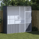VidaXL Vogelkäfig 215x78x200 cm verzinkter Stahl Anthrazit