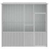 VidaXL Vogelkäfig 215x78x200 cm verzinkter Stahl grau