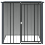 Vidaxxl Hundehütte mit Dach 110x103x109 cm verzinkter Stahl schwarz