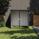 Vidaxxl Hundehütte mit Dach 110x103x109 cm verzinkter Stahl schwarz