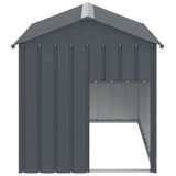 Vidaxxl Hundehütte mit Dach 117x153x123 cm verzinkter Stahl Anthrazit