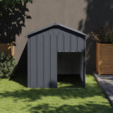 Vidaxxl Hundehütte mit Dach 117x153x123 cm verzinkter Stahl Anthrazit