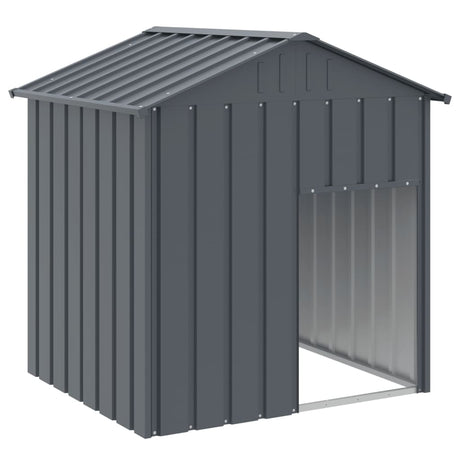 Vidaxxl Hundehütte mit Dach 117x103x123 cm verzinkter Stahl Anthrazit