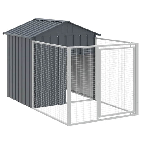 Vidaxxl Hundehütte mit Dach 117x201x123 cm verzinkter Stahl Anthrazit