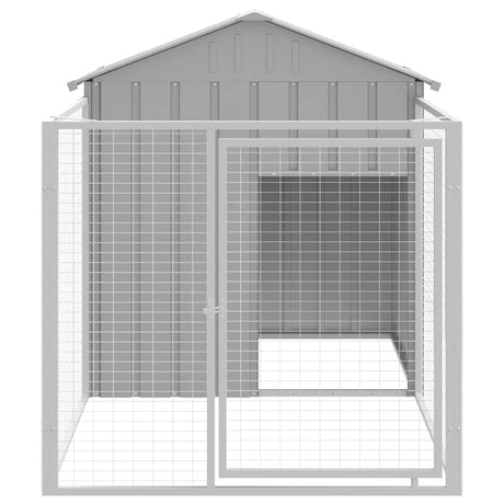Vidaxxl Hundehütte mit Dach 117x201x123 cm aus verzinktem Stahl