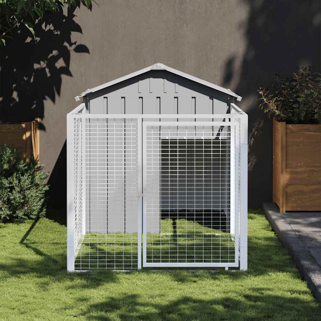 Vidaxxl Hundehütte mit Dach 117x201x123 cm aus verzinktem Stahl