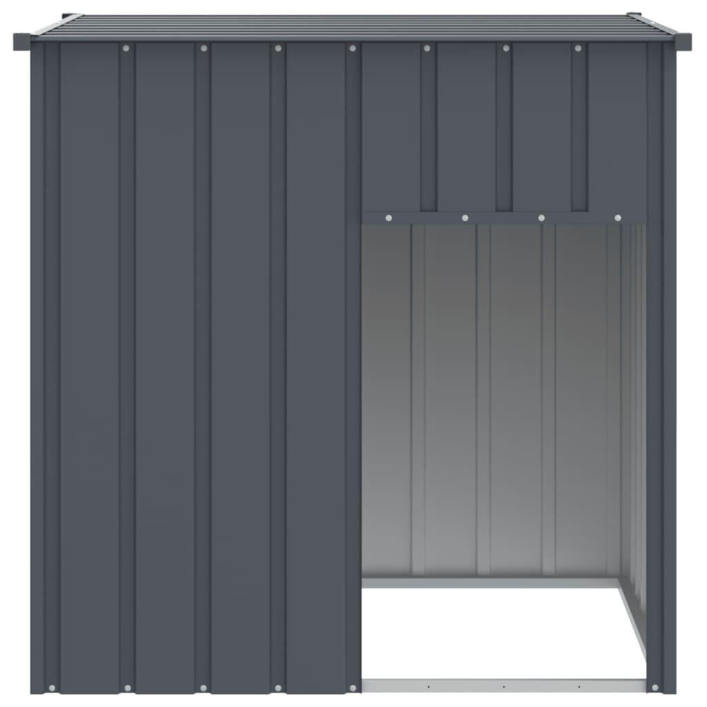 Vidaxxl Hundehütte mit Dach 110x103x109 cm verzinkter Stahl Anthrazit