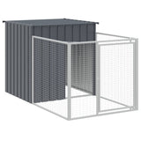 Vidaxxl Hundehütte mit Dach 110x201x110 cm verzinkter Stahl Anthrazit