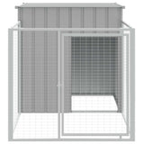 Vidaxxl Hundehütte mit Dach 110x201x110 cm verzinkter Stahl grau