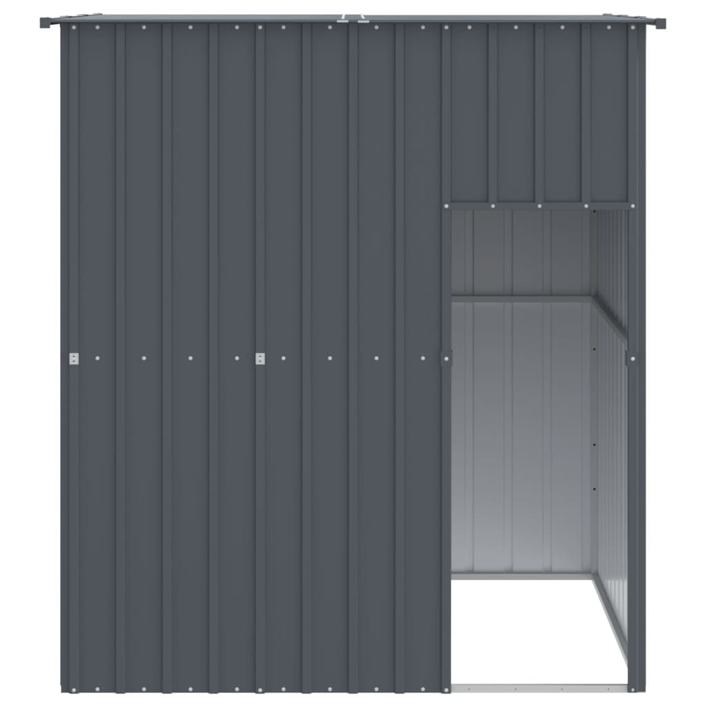 VidaXL Hundehütte mit Dach 165 x 153 x 181 cm, verzinkter Stahl, Anthrazit