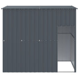 VidaXL Hundehütte mit Dach 214 x 153 x 181 cm, verzinkter Stahl, Anthrazit