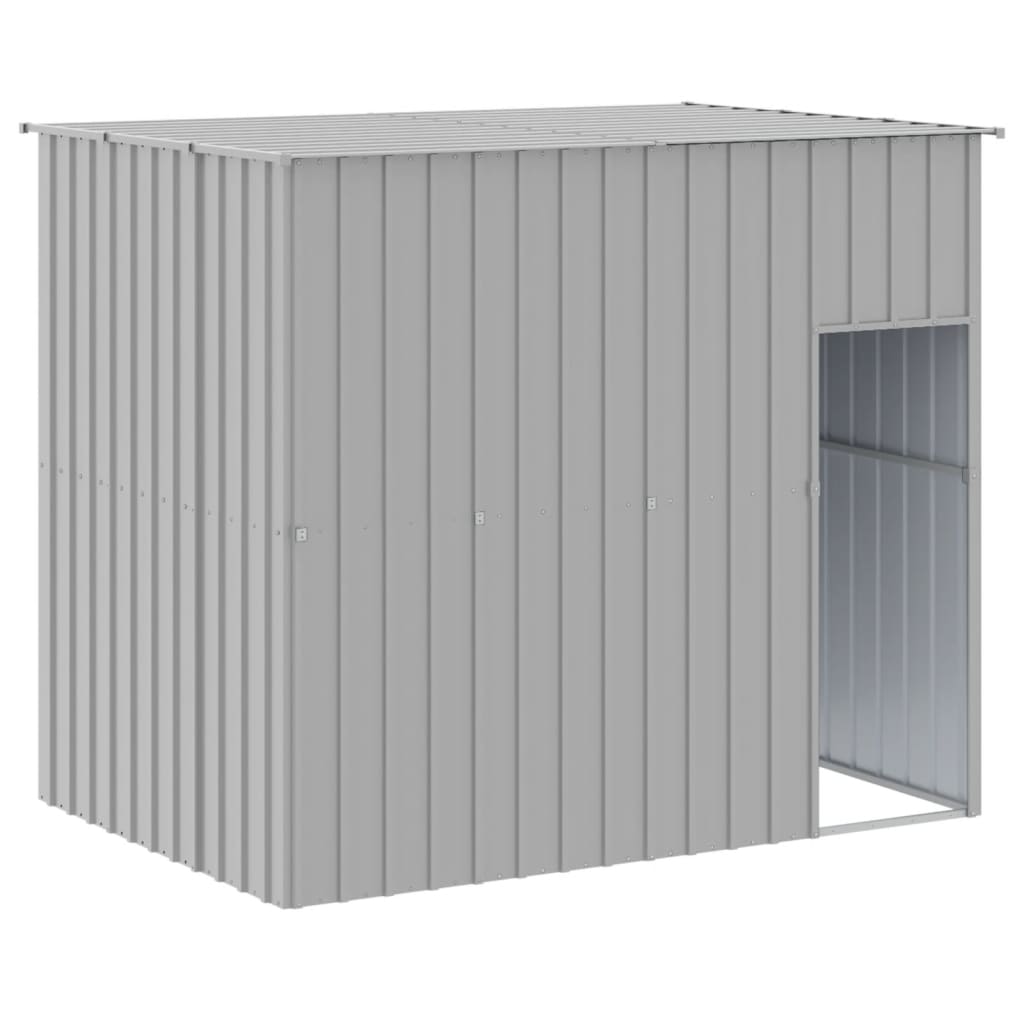 VidaXL Hundehütte mit Dach 214x153x181 cm verzinkter Stahl grau