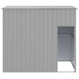 VidaXL Hundehütte mit Dach 214x153x181 cm verzinkter Stahl grau