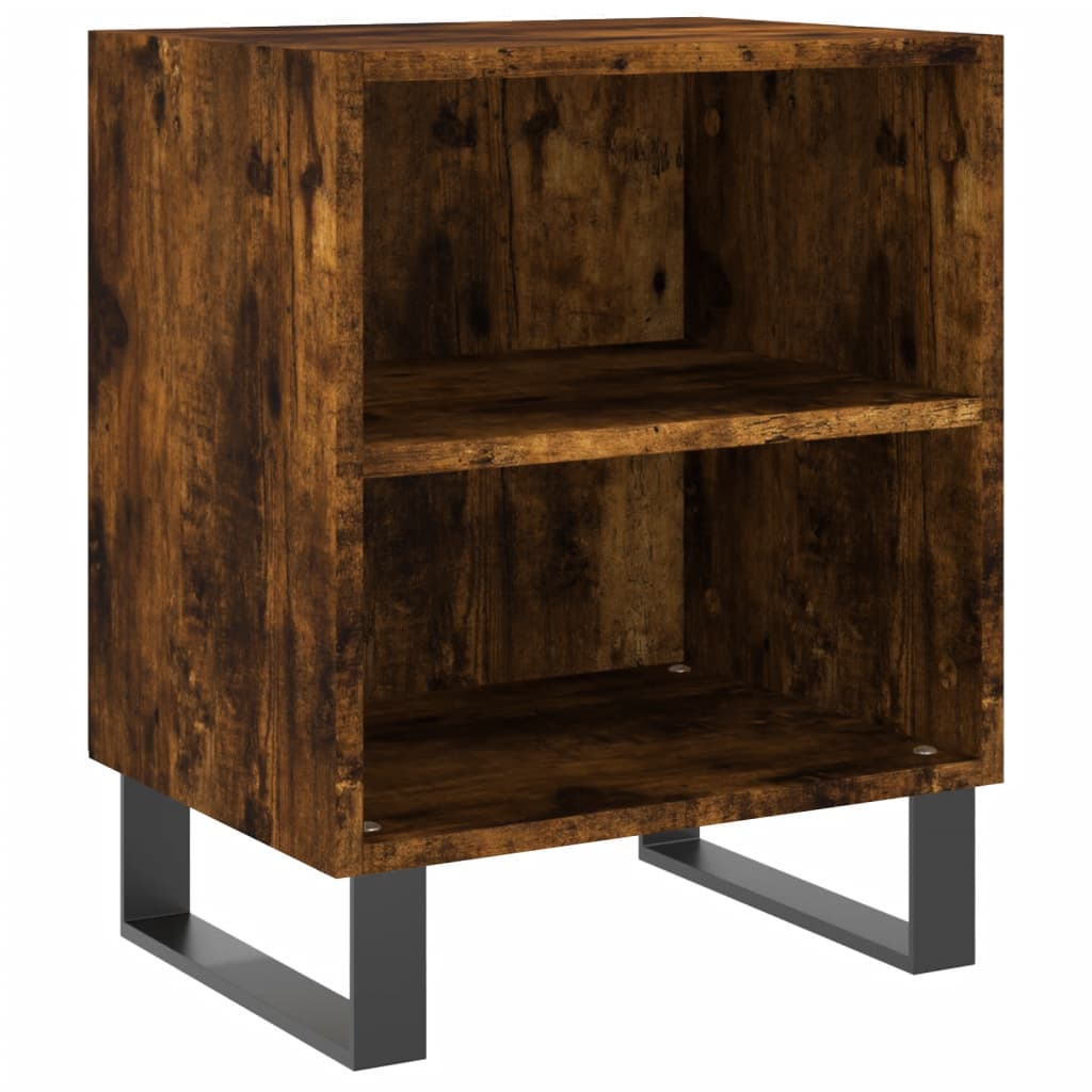 Vidaxl nachtkastje 40x30x50 cm bewerkt hout gerookt eikenkleurig