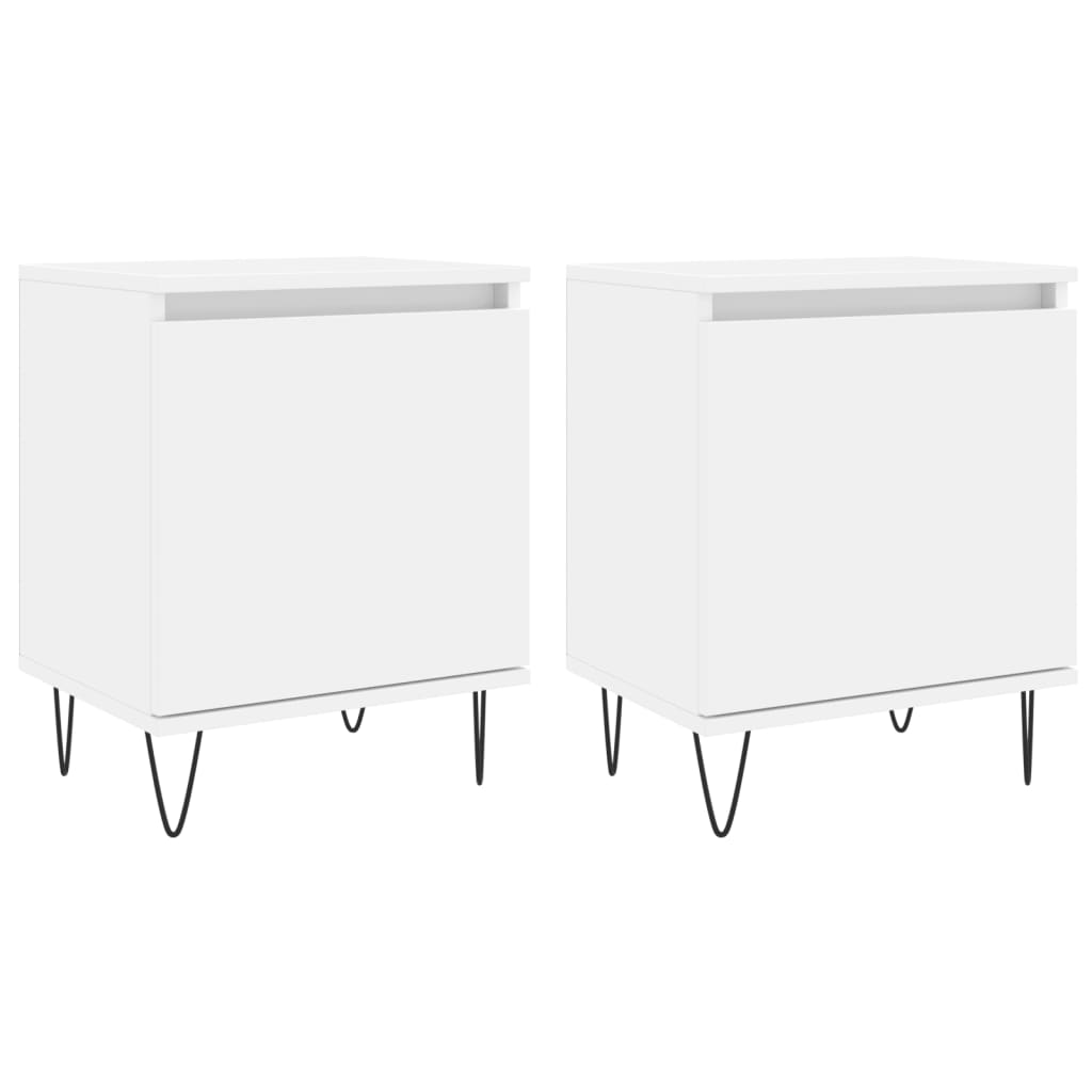 Vidaxl nachtkastjes 2 st 40x30x50 cm bewerkt hout wit