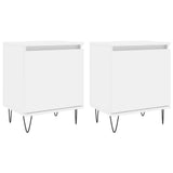 Vidaxl nachtkastjes 2 st 40x30x50 cm bewerkt hout wit