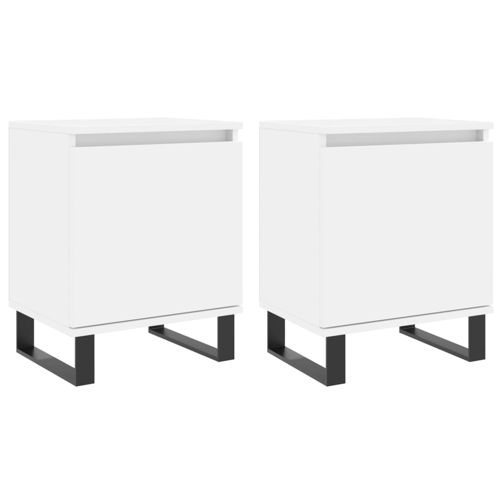 Vidaxl nachtkastjes 2 st 40x30x50 cm bewerkt hout wit