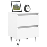 Vidaxl nachtkastje 40x35x50 cm bewerkt hout wit