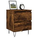 Vidaxl nachtkastjes 2 st 40x35x50 cm bewerkt hout gerookt eikenkleurig