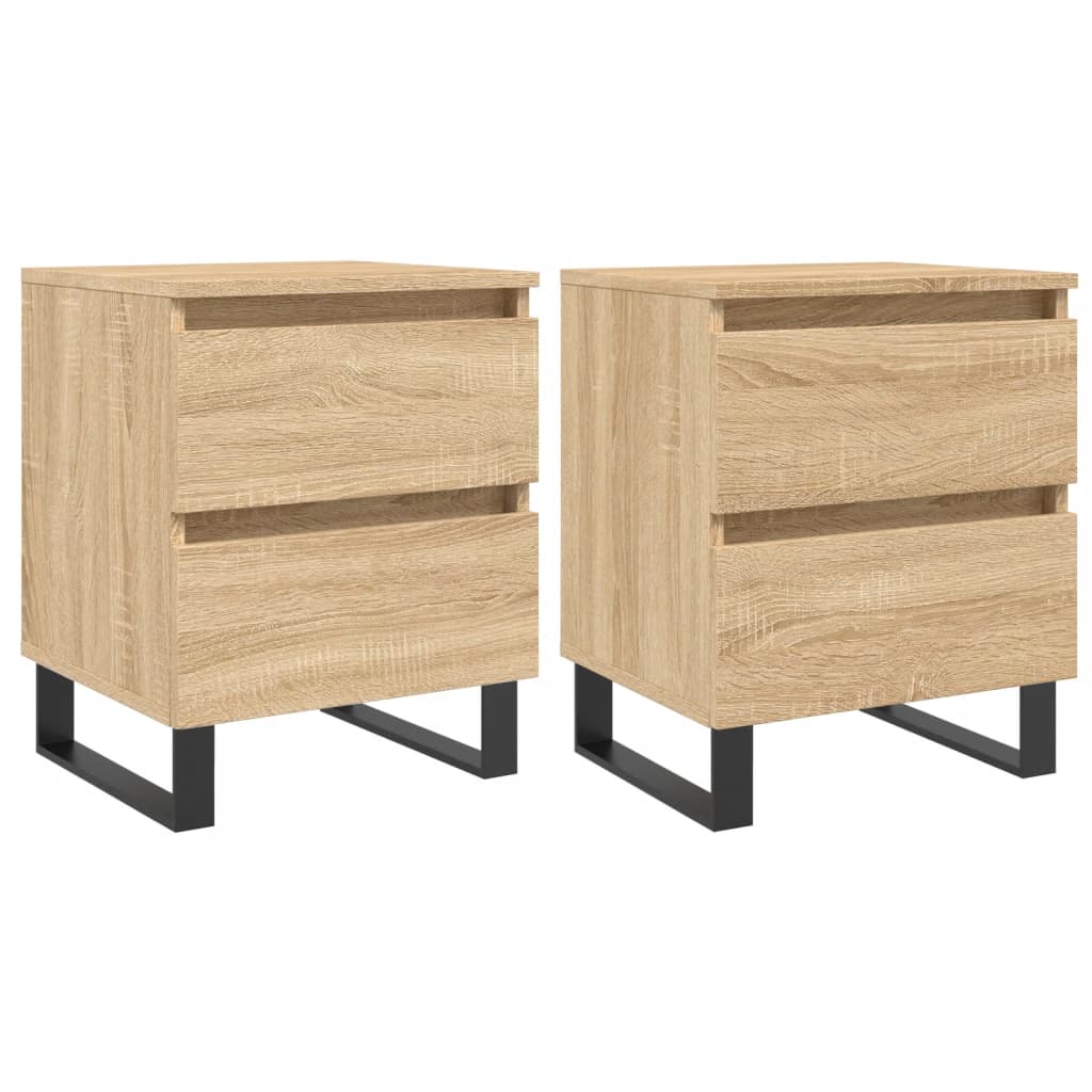 Vidaxl nachtkastjes 2 st 40x35x50 cm sonoma eikenkleurig