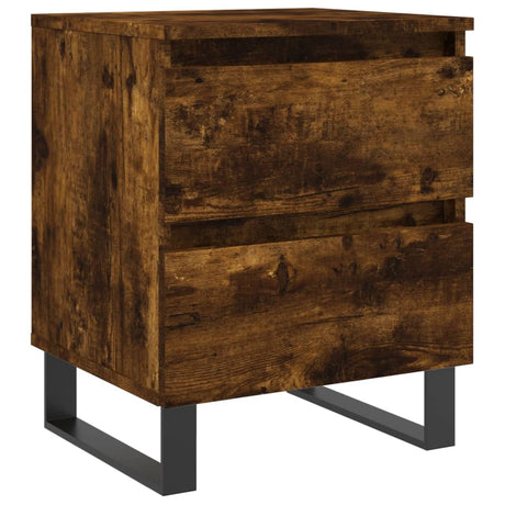 Vidaxl nachtkastje 40x35x50 cm bewerkt hout gerookt eikenkleurig