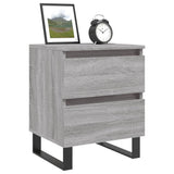Vidaxl nachtkastjes 2 st 40x35x50 cm bewerkt hout grijs sonoma eiken