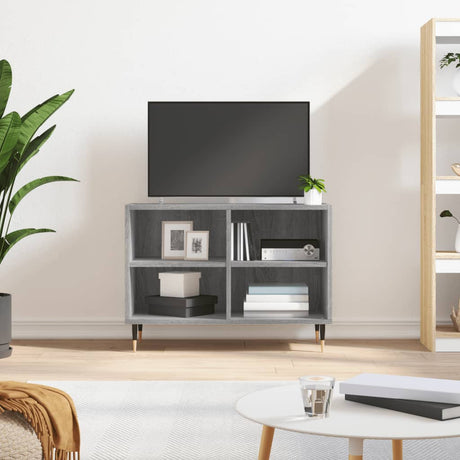 Vidaxl tv-meubel 69,5x30x50 cm bewerkt hout grijs sonoma eikenkleurig