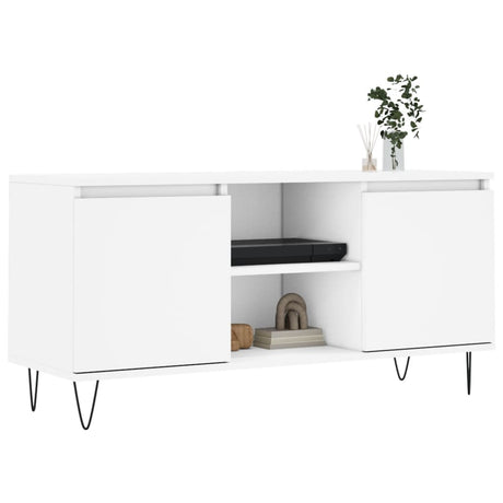 Vidaxl tv-meubel 104x35x50 cm bewerkt hout wit