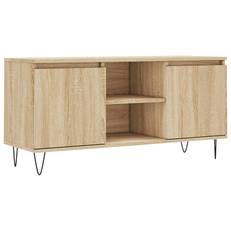 Vidaxl tv-meubel 104x35x50 cm bewerkt hout sonoma eikenkleurig