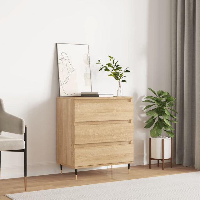 Vidaxl dressoir 60x35x70 cm bewerkt hout sonoma eikenkleurig