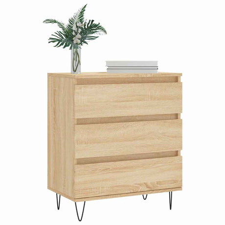 Vidaxl dressoir 60x35x70 cm bewerkt hout sonoma eikenkleurig
