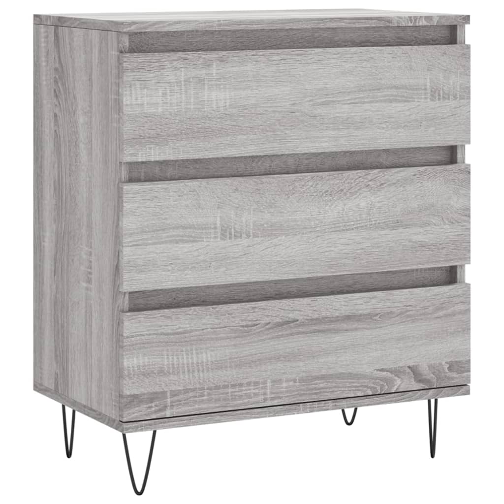 Vidaxl dressoir 60x35x70 cm bewerkt hout grijs sonoma eikenkleurig