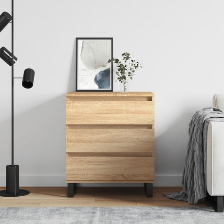 Vidaxl dressoir 60x35x70 cm bewerkt hout sonoma eikenkleurig