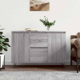 Vidaxl dressoir 101,5x35x70 cm bewerkt hout grijs sonoma eikenkleurig
