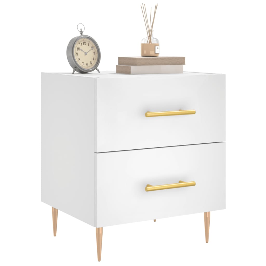 Vidaxl nachtkastje 40x35x47,5 cm bewerkt hout wit