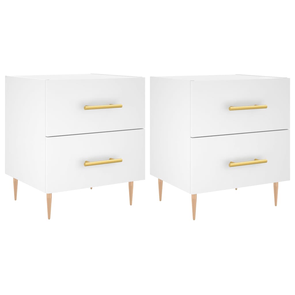 Vidaxl nachtkastjes 2 st 40x35x47,5 cm bewerkt hout wit