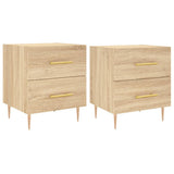 Vidaxl nachtkastjes 2 st 40x35x47,5 cm bewerkt hout sonoma eikenkleur