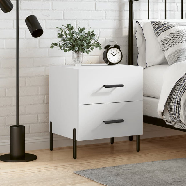 Vidaxl nachtkastje 40x35x47,5 cm bewerkt hout wit