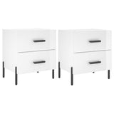 Vidaxl nachtkastjes 2 st 40x35x47,5 cm bewerkt hout hoogglans wit