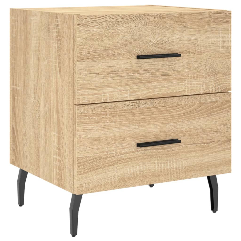 Vidaxl nachtkastje 40x35x47,5 cm bewerkt hout sonoma eikenkleurig