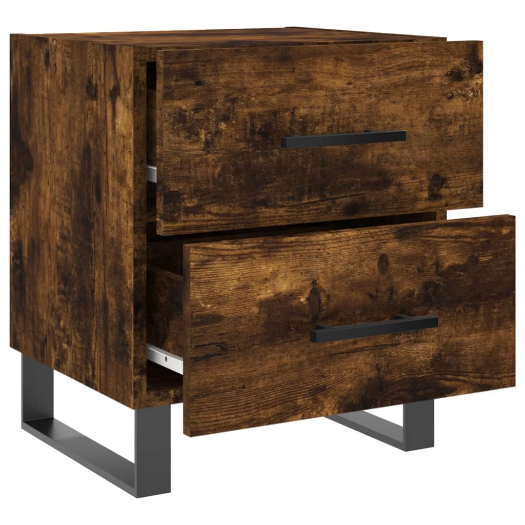 Vidaxl nachtkastje 40x35x47,5 cm bewerkt hout gerookt eikenkleurig