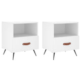 Vidaxl nachtkastjes 2 st 40x35x47,5 cm bewerkt hout wit