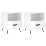 Vidaxl nachtkastjes 2 st 40x35x47,5 cm bewerkt hout hoogglans wit