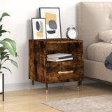 Vidaxl nachtkastje 40x35x47,5 cm bewerkt hout gerookt eikenkleurig