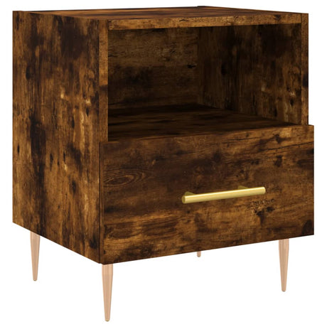 Vidaxl nachtkastje 40x35x47,5 cm bewerkt hout gerookt eikenkleurig